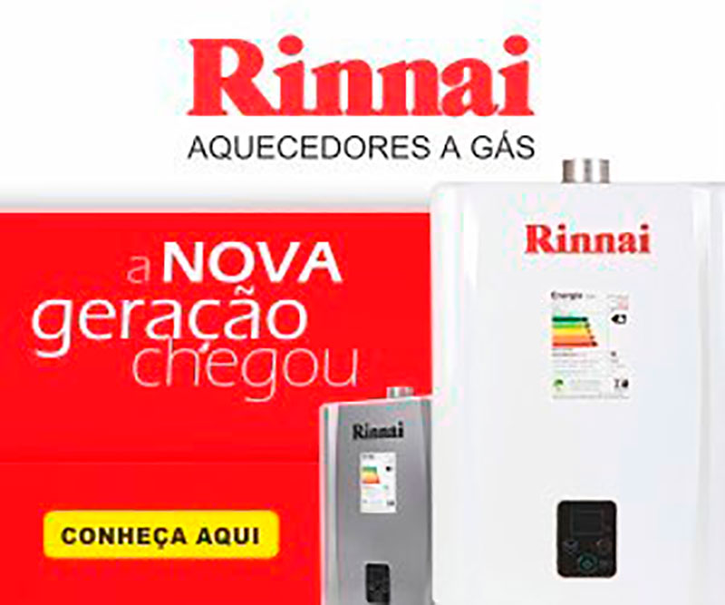 Aquecedor de água a gás rinnai